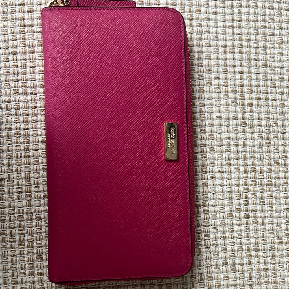 Kate Spade Pink Saffiano Leather Wallet - Picture 2 of 4